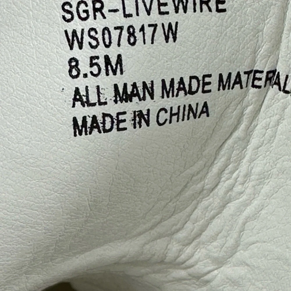 Women’s Sugar White Round Tow Block Combat Boots Size 8.5 - Picture 8 of 8